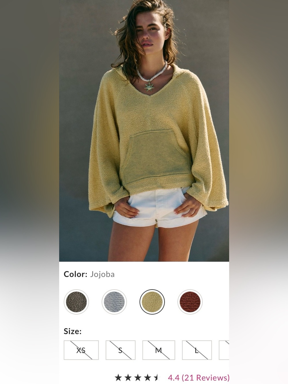 Free People free-est Collection ~ Simone Hoodie ~ XS ~ Color- Jojoba ~ NWT** - Picture 5 of 11